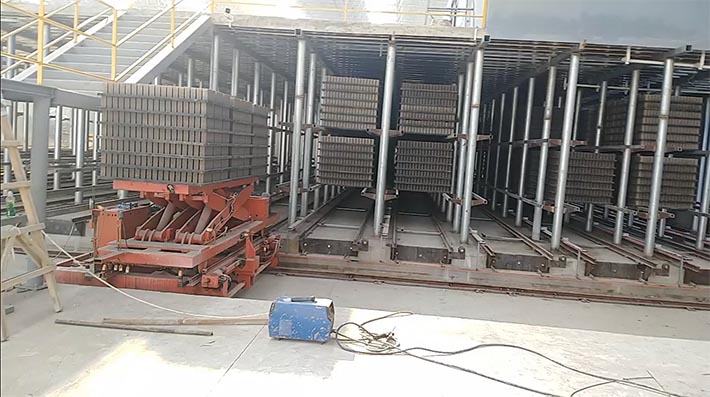 免燒磚軌道窯、免燒磚養(yǎng)護窯