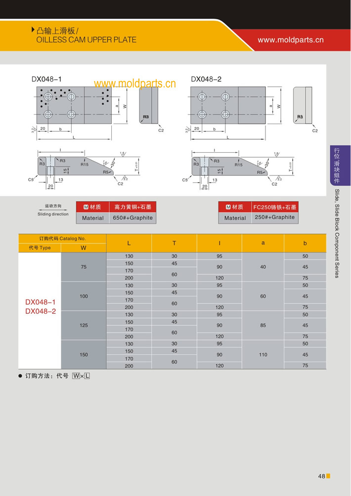東莞大翔模具配件有限公司專業生產凸輸上滑板，凸輸上滑板的材質、熱處理、硬度、標準、型號等詳情說明和介紹，您可以通過本頁面下單留言或者發送詢/報價